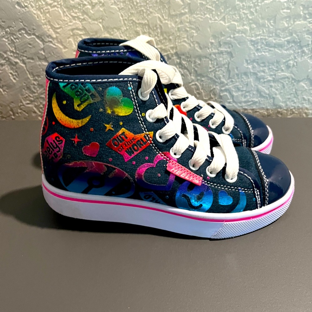 Heeley’s Girls Denim/Rainbow -gently used